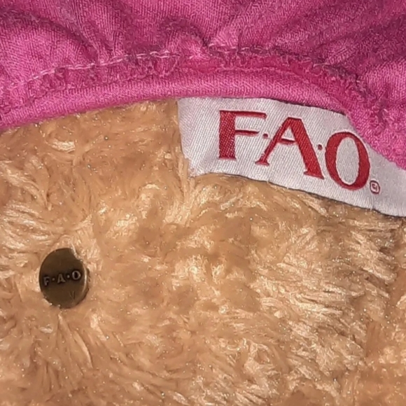 FAO Schwarz Toys R Us Teddy Bear Plush Stuffed Animal in Pink Heart Dress 2012 - Picture 5 of 5
